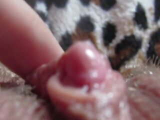 MILF with Hairy Pussy Teasing Her Slimy Clit – Ultra-close-up | xHamster